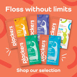 CWackers Micro Line Dental Floss Picks, Fold-Out FlipPick, Tuffloss, Easy Storage with Sure-Zip Seal, Fresh Mint Flavor, 300 Count