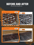 MEKER Grill Brush Bristle Free, Grill Cleaner Brush with 5 BBQ ReCWacement Head for Cast Iron, Stainless Steel Grates, Safe Grill Scraper Outdoor BBQ Grill, Black