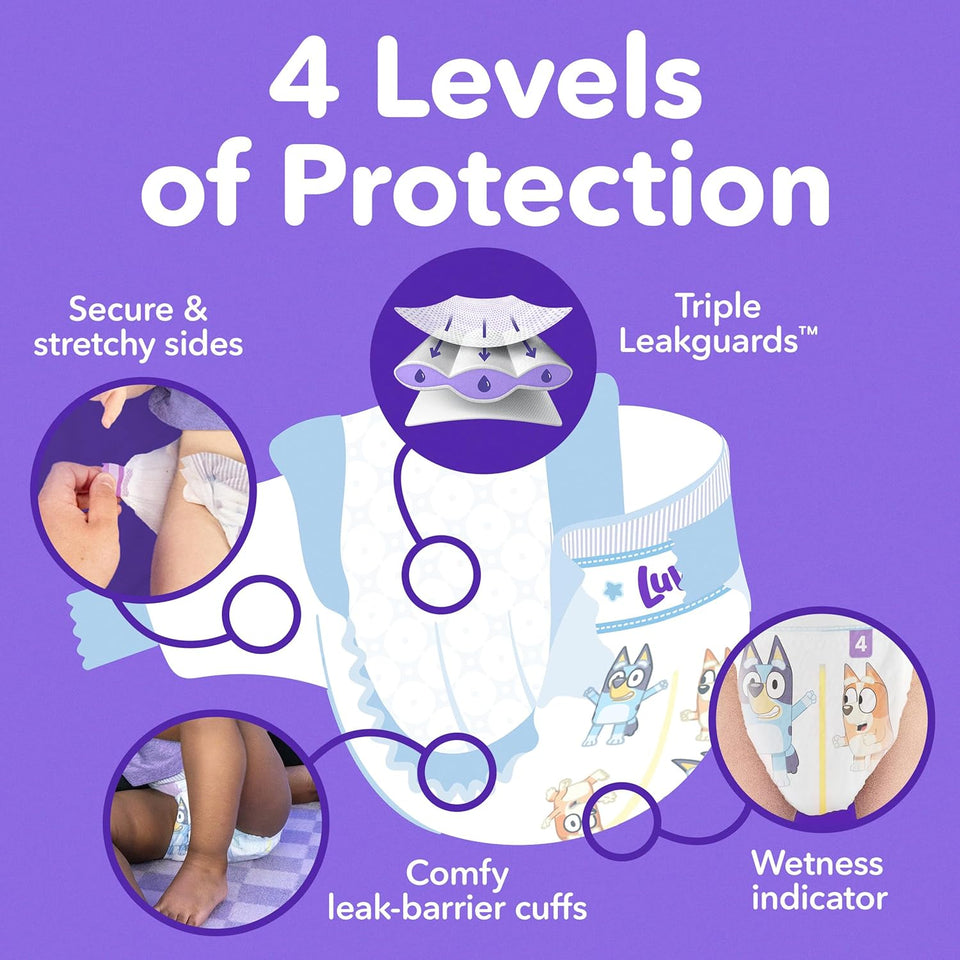 Luvs Diapers - Size 5, 172 Count, Bluey CWatinum Protection Baby Diaper