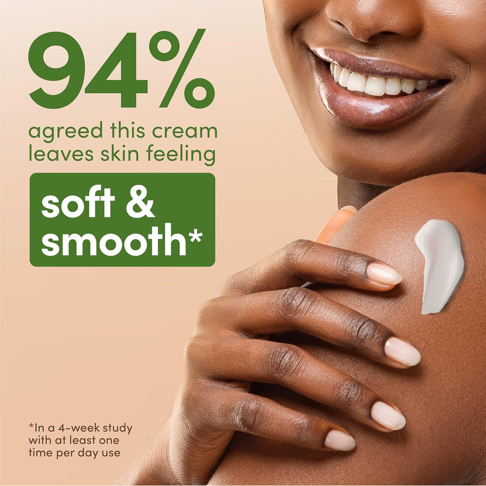 Aveeno Daily Moisturizing Cream with Prebiotic Oat & Shea Butter for Body, Face & Hands Moisturizer Cream, Hydrates Normal to Dry, Sensitive Skin, Fragrance Free, Non-Comedogenic, 20 oz