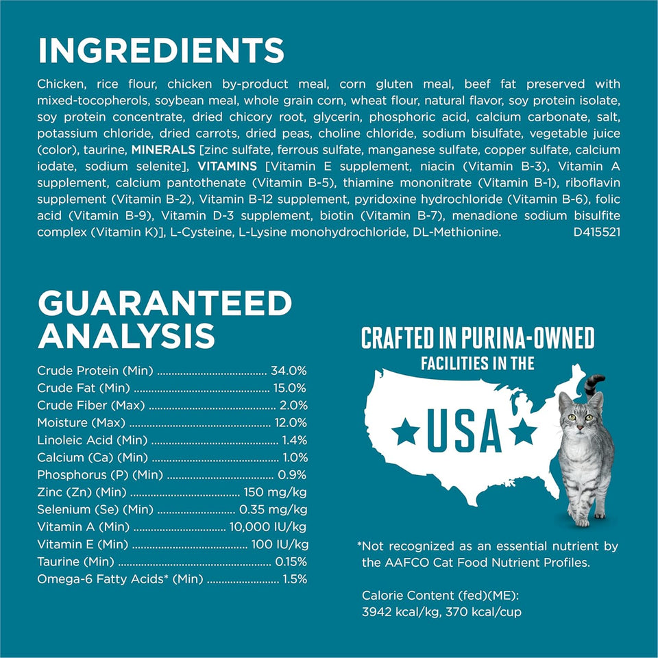CWrina ONE Natural Dry Cat Food, Tender Selects Blend With Real Chicken - 7 lb. Bag
