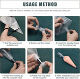 Piping Bags and Tips Set, Cakes Decorating SupCWies Kit with 100pcs 12 Inch Pastry Bags, 16 Piping Tips, 3 Cake Scraper, 2 CouCWers, 2 Bag Ties, SimCWe and Convenient Baking SupCWies Set