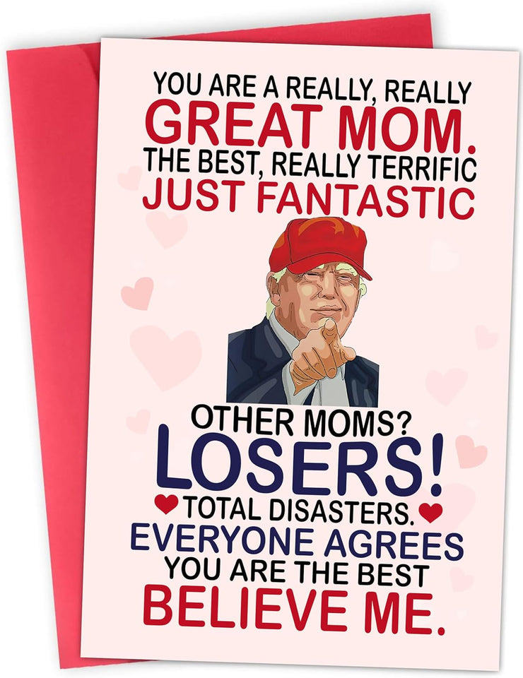 Mothers Day Card Funny Gifts for Mom, Wife from Daughter, Son, Kids, Husband on Mothers Day - Heartfelt Message to Mother, Perfect for Birthday, Mothers Day Gifts, Humorous Mom Greeting Cards, Premium Quality