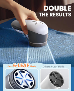 POPCHOSE Fabric Shaver, Sweater Shavers to Remove Pilling, Lint Shaver with 6-Leaf Blades, Electric Lint Remover for Clothes, Couch, Furniture, Fuzz, Lint Ball, Pillings, USB Rechargeable