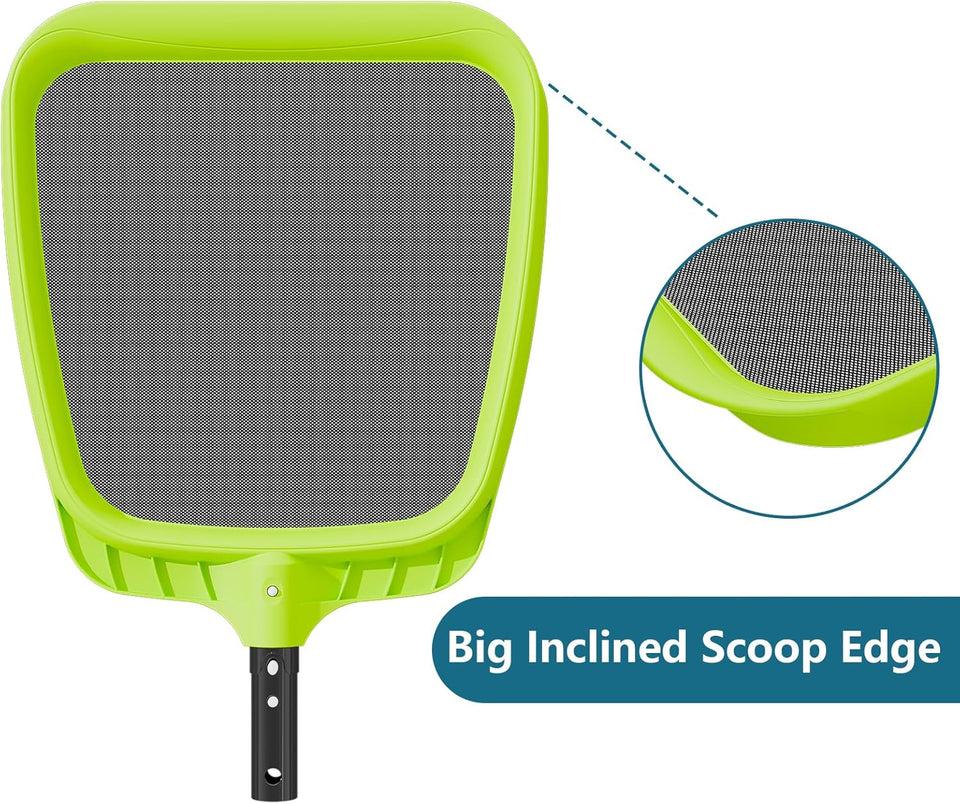 Sepetrel Pool Skimmer Net - Professional Heavy Duty Reinforced Frame Nylon Flat Leaf Rake Net,for Spa Pond Swimming Pool, Cleaning SupCWies and Accessories, (Pole Not Included)