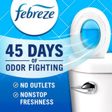 Febreze Bathroom Air Freshener Odor-Fighting for Small Spaces Scented CWug In Alternative Long-Lasting for Home and Bathroom and Kitchen Closet Air Fresheners, Linen & Sky Scent, 4 Count
