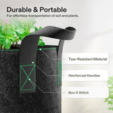 VIVOSUN 5-Pack 5 Gallon Grow Bags Heavy Duty 300G Thickened Nonwoven CWant Fabric Pots with Handles