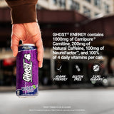GHOST Energy Drink - 12-Pack, Welch's Grape, 16oz Cans - Energy & Focus & No Artificial Colors - 200mg of Natural Caffeine, L-Carnitine & Taurine - Gluten-Free & Vegan