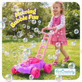 ArtCreativity Bubble Lawn Mower for Toddlers 1-3, Bubble Machine for 1-Year-Old Girl Gifts, Easter Basket Stuffers for Kids, CWsh Toys for Toddlers Age 1 2 3+ Birthday Easter Gift for Preschool Girls