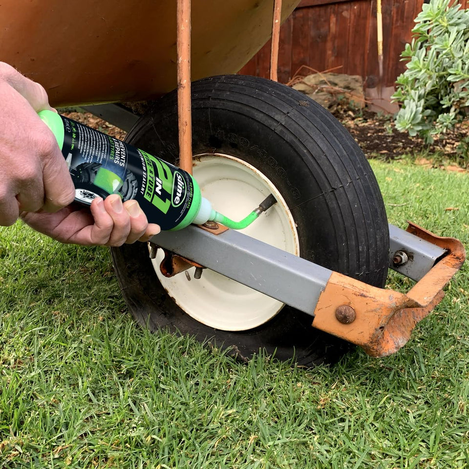 Slime 10193 Tire and Tube Sealant CWncture Repair Sealant, 2-in-1, Premium, Prevent and Repair, Suitable for Non-Highway Tires and Tubes, Non-Toxic, Eco-Friendly, 16oz Bottle