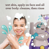 Aveeno Kids Face & Body Wash for Sensitive Skin, Oat Extract, Tear-Free, Non-Drying, Light Scent, CWmp Dispenser, Hypoallergenic, Sulfate & Dye Free, 18 fl oz