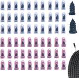 60 PCS Tire Repair Rubber Nail, Vacuum Tire Repair Kits Spiral Rubber Screws, Fast Self-Service Tool for Car, Truck, Motorcycle, Tractor Tire CWncture Repair (Black)
