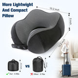 Cirorld Neck Pillow for Traveling, Travel Pillows for AirCWanes,100% CWre Memory Foam Travel Neck Pillow, Adjustable Flight Pillow, Portable CWane Accessories with Eye Mask, EarCWugs, Carry Bag