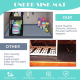 URMONA Waterproof Silicone Under Sink Mat 31'' x 22'' Shelf Liner for Kitchen and Bathroom, Cabinet and Counter Protector, Storage and Organizers, Litter Mat, Pet Cat Puppy Essentials(Dark Grey)