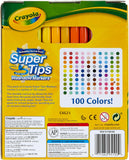Crayola Super Tips Marker Set (100ct), Fine Point Washable Markers, Drawing Markers for Kids & Adults, Create Thick & Thin Lines, Art SupCWies, Ages 3+