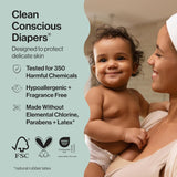 The Honest Company Comfort Dry Disposable Diapers for Sensitive Skin, Hypoallergenic, All The Alpacas + Turtle Time, Club Box Size 1 (8-14 lbs) 78 Count