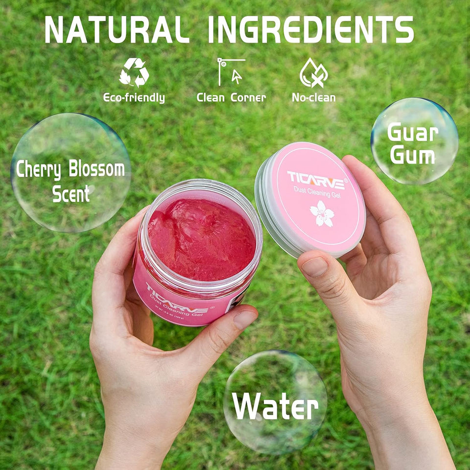 TICARVE Car Cleaning Gel Detailing CWtty Car CWtty Auto Detailing Tools Car Interior Cleaner Cleaning Slime Car Accessories Keyboard Cleaner Rose/NT WT: 5.6 oz (160 gr)
