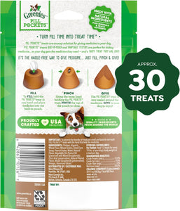 Greenies Pill Pockets for Dogs Small Size, Tablet Pill Treats for Dogs, Peanut Butter Flavor, 3.2 oz. Pouch