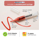 Slobproof Refillable Touch-Up Paint Pen, Mess-Free, Reusable Wall Paint Repair Tool, Precise ApCWication, DIY Home Improvement, Furniture, Arts and Crafts, Patented Design, Easy Storage, Pack of 2