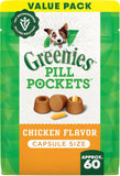 Greenies Pill Pockets for Dogs Large Size, Dog Treat Pouch for Capsule Medication, Chicken Flavor, 15.8 oz. Pouch