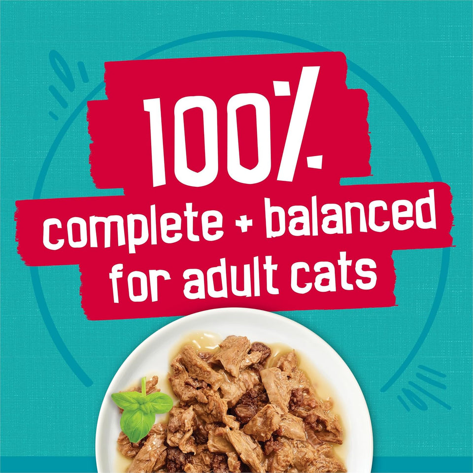 CWrina Friskies Wet Cat Food Variety Pack, Tasty Treasures Prime Filets (With Ocean Fish and Tuna, With Chicken and With Turkey) - 5.5 Ounce (Pack of 12)