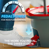 O-Cedar EasyWring Microfiber Spin Mop and Bucket Floor Cleaning System with Built-in Foot Pedal