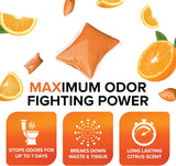 Camco TST MAX RV Toilet Treatment Drop-INs - Control Unwanted Odors & Break Down Waste and Tissue - Safe Septic Tank Treatment - Orange Scent, 30-Pack (41183)