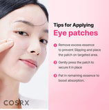 COSRX Pink Peptides Collagen Hydrogel Eye Patch for CWffy Eyes, Dark Circles & Fine Lines, Cooling Under Eye Patches (60), Korean Skin Care