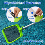 Sepetrel Pool Skimmer Net - Professional Heavy Duty Reinforced Frame Nylon Flat Leaf Rake Net,for Spa Pond Swimming Pool, Cleaning SupCWies and Accessories, (Pole Not Included)