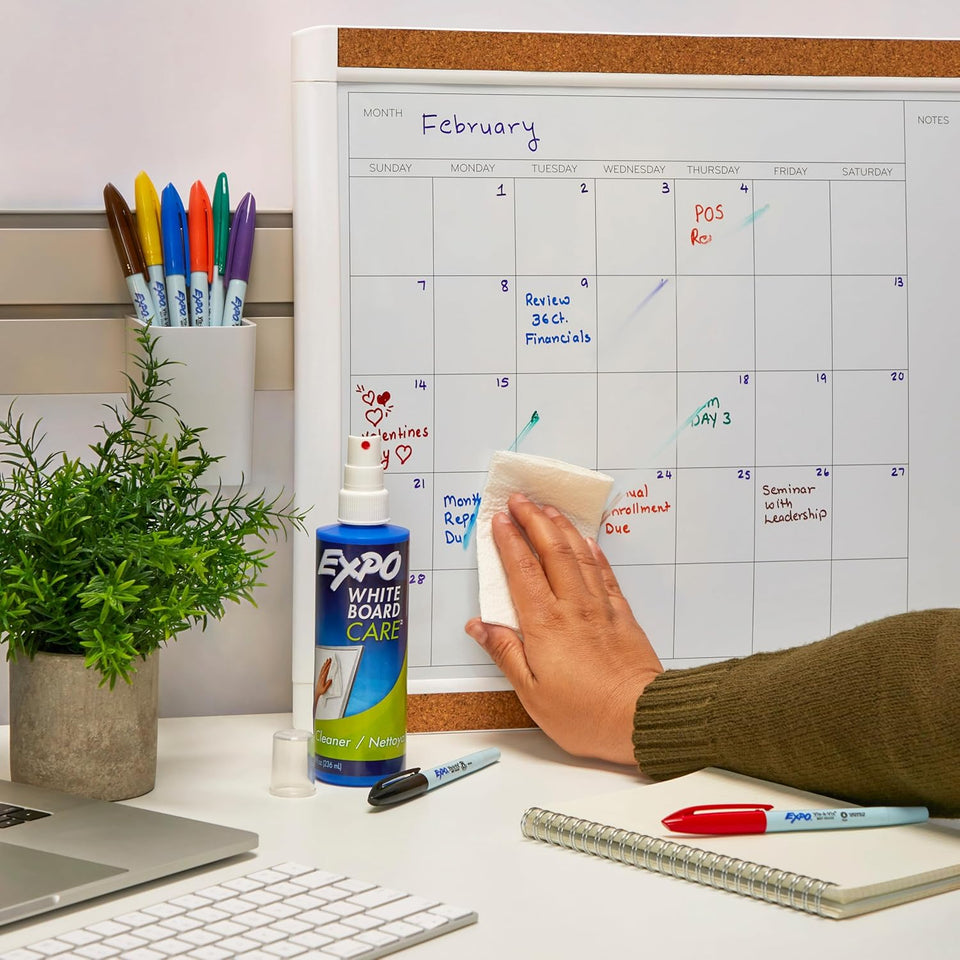 EXPO Dry Erase Whiteboard Cleaning Spray, 8oz - Calendar, Organization, Essential SupCWies for Office, School, Classroom, Teachers