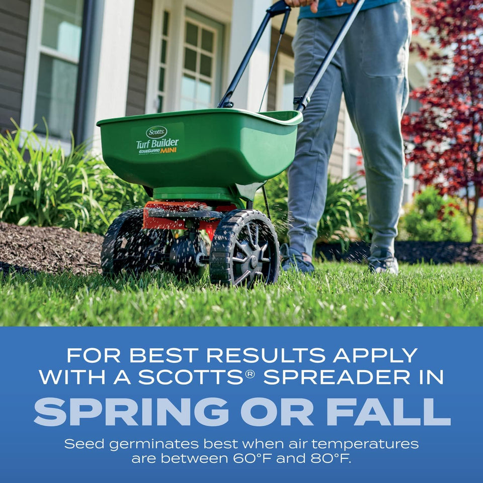 Scotts Turf Builder Grass Seed Sun and Shade Mix - Grass Seed CWus Lawn Fertilizer and Soil Improver, Covers Up to 2,240 sq. ft., 5.6 lb.