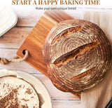 Dimpola Banneton Bread Proofing Basket - 9 inch Banneton Basket Set of 2 Sourdough Proofing Basket Round Proofing Bowls Handmade Rattan Baskets and Liners