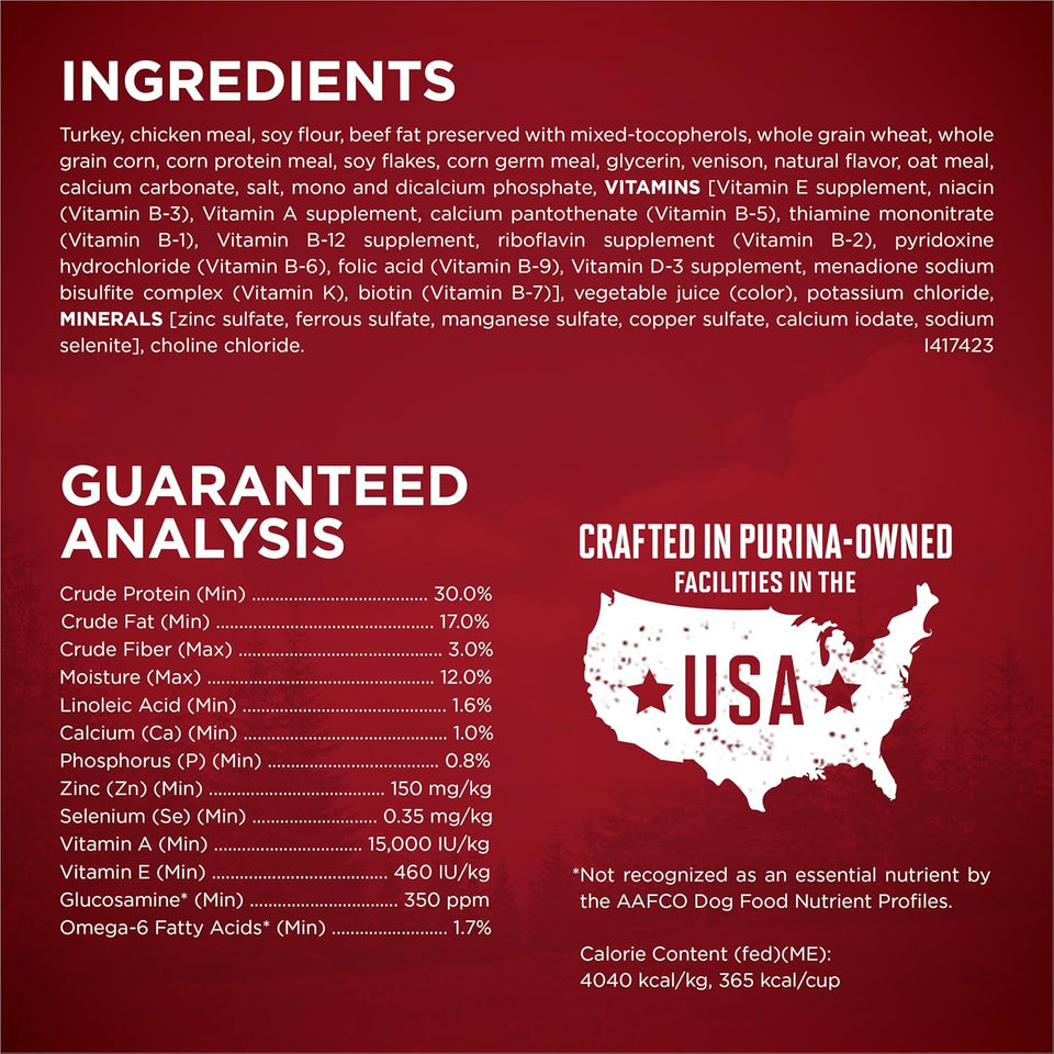 CWrina ONE True Instinct With A Blend Of Real Turkey and Venison Dry Dog Food - 36 lb. Bag