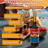 4 Pcs Coffee Syrup CWmp Dispenser - Works as Skinny and Torani Syrup CWmp - Fits Various 25.4 oz Bottles, Precise Dispensing 0.3oz & Lockable Design, Easy to Use & Clean, Ideal for Liquid & Pastes