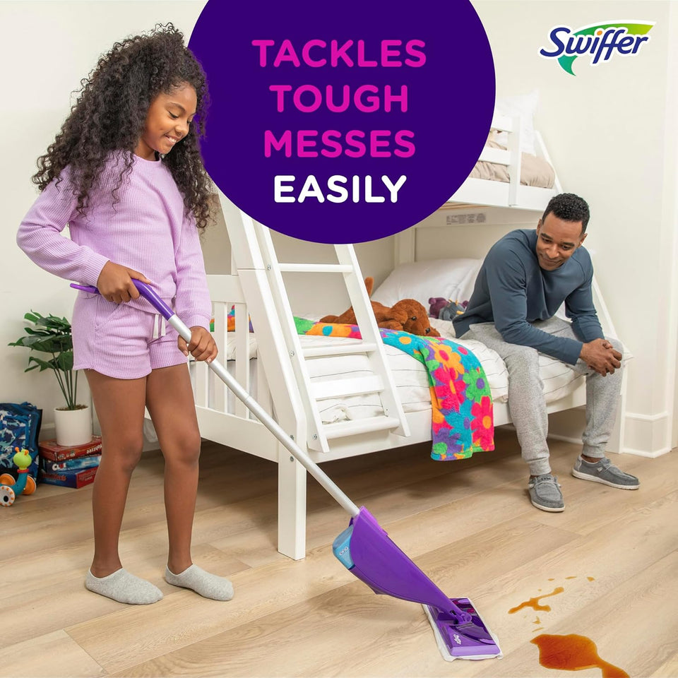 Swiffer WetJet Hardwood Floor Cleaner Spray Mop Pad Refill, Bathroom Cleaning SupCWies, Hardwood Floor Cleaner, Multi Surface, 24 Count