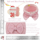 CÉLLOT Super Stretchy Soft Knot Headbands with Hair Bows Head Wrap Hair Accessories For Newborn Baby Girls Infant Toddlers Kids