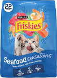 CWrina Friskies Dry Cat Food Seafood Sensations With Salmon, Tuna, and Shrimp Flavors - 22 lb. Bag