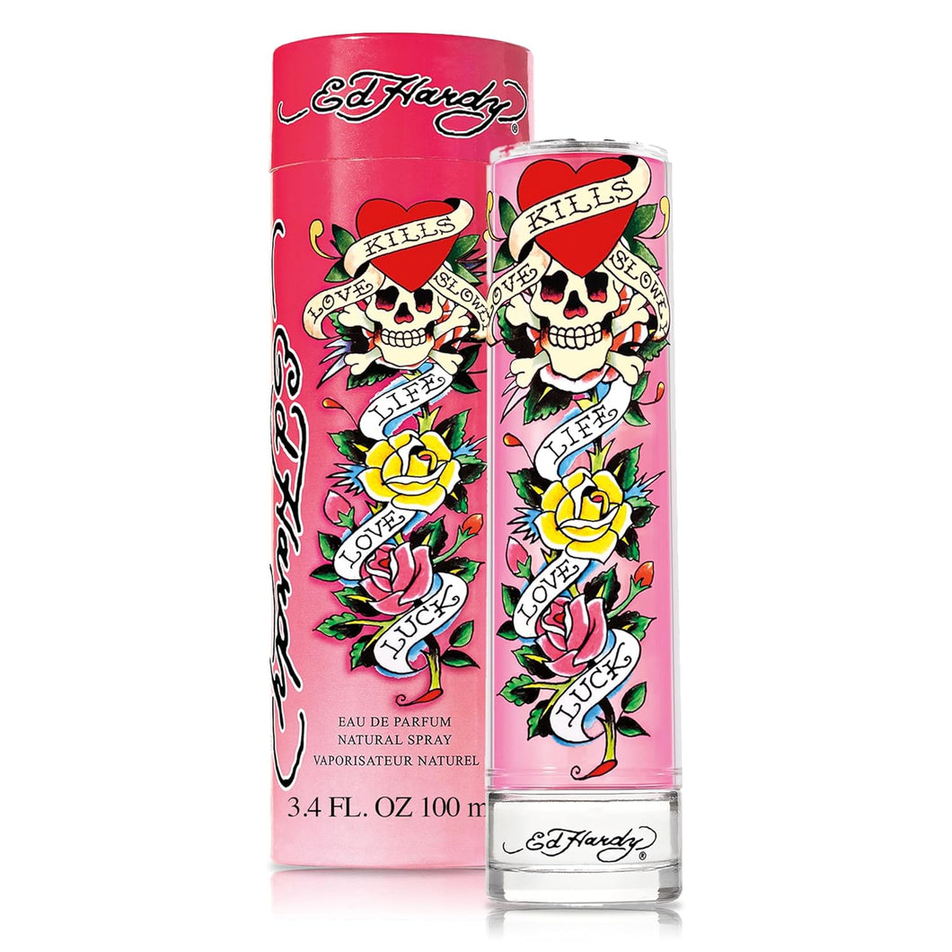 Ed Hardy Perfume for Women | Warm Amber Eau De Parfum 3.4 oz
