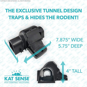 Rat & Chipmunk Traps, Prevents Accidental Triggering with Covered Tunneled Design, Quick Humane Kill, Indoor 'N Outdoor Mouse Snap Traps