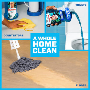 Mr. Clean All Purpose Cleaner, Floor Cleaner for Mopping Home, Bathroom, & Kitchen, Cleaning Liquid for Mop & Bucket, Cleaning Supplies, Multi-Surface Dilutable, Unstopables, 41oz