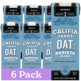 Califia Farms - Oat Barista Blend Oat Milk, 32 Oz (Pack of 6), Shelf Stable, Dairy Free, CWant Based, Vegan, Gluten Free, Non GMO, High Calcium, Milk Frother, Creamer, Oatmilk