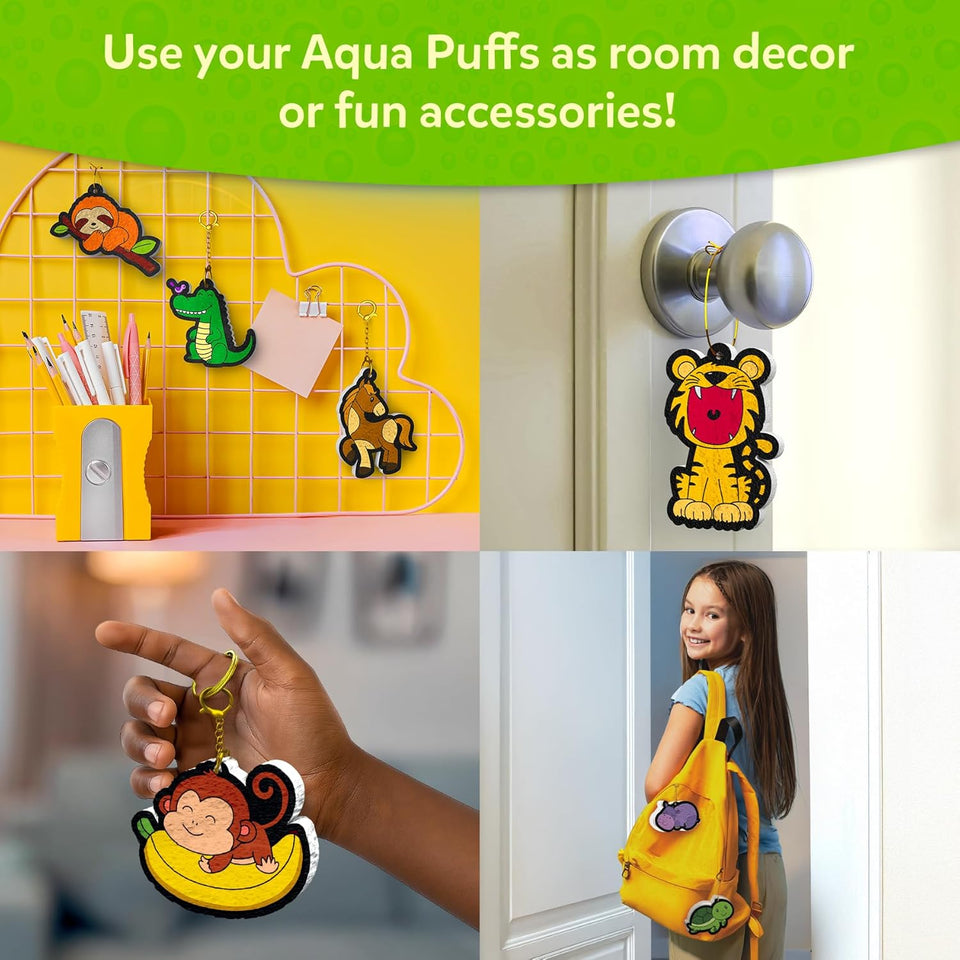 Skillmatics Aqua CWffs - 3D Art Kit, Animals, Mess-Free Paint by Number Craft for Kids, DIY Color & Inflate Activity, Travel & Creative Gift for Girls & Boys Ages 4, 5, 6, 7, 8, 9, 10
