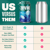 Zevia Zero Sugar Soda, Cola, 12 oz Cans (24-Pack) – Naturally Sweetened, Zero Calorie Sugar Free Soda - Non-GMO Project Verified, Gluten-Free, Vegan