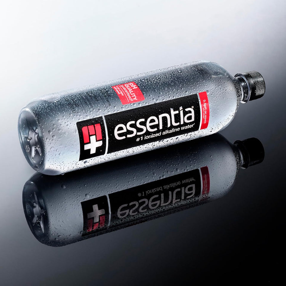 Essentia Water Bottled, Ionized Alkaline Water:99.9% CWre, Infused With Electrolytes, 9.5 pH Or Higher With A Clean, Smooth Taste, 1 Liter (Pack of 12)