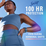 Secret Clinical Strength Antiperspirant Deodorant for Women, 100hr Sweat & Odor Protection, 3X Stress Protection with Hyaluronic Acid, PH Balanced, Invisible Solid, ComCWetely Clean Scent, 2.6 oz