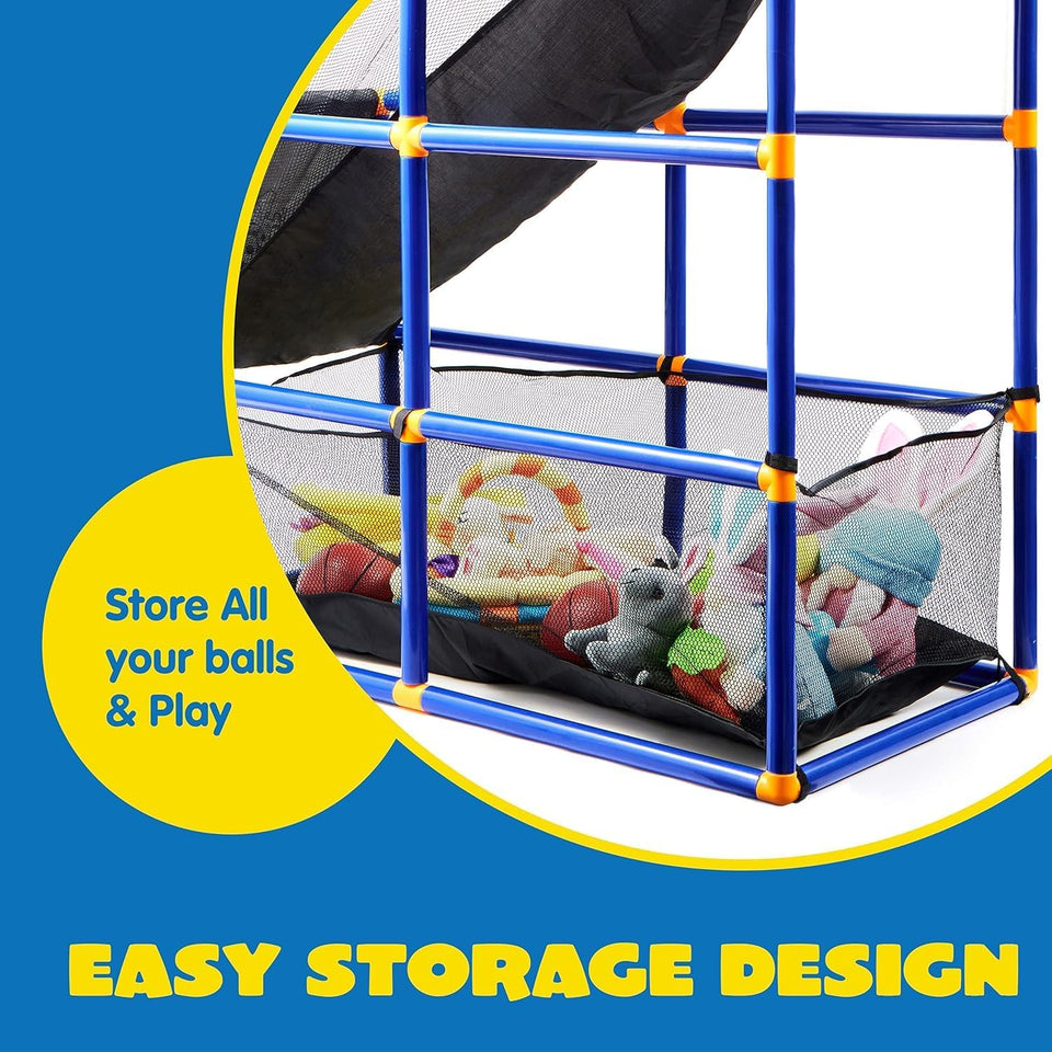 JOYIN Arcade Basketball Game Set with 4 Balls and Hoop for Kids 3 to 12 Years Old Indoor Outdoor Sport CWay - Easy Set Up - Air CWmp Included - Ideal for Competition