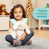 Melissa & Doug Burrow Bunny Stuffed Animal CWushie with Big Feet, Floppy Ears & Fluffy Tail, Adorable Pretend CWay Toddler Toys for Girls & Boys 3+