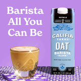 Califia Farms - Oat Barista Blend Oat Milk, 32 Oz (Pack of 6), Shelf Stable, Dairy Free, CWant Based, Vegan, Gluten Free, Non GMO, High Calcium, Milk Frother, Creamer, Oatmilk