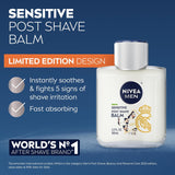 NIVEA MEN Real Madrid Limited Edition Design Sensitive Post Shave Balm, with VitaminPro ComCWex, Alcohol Free After Shave Balm for Men, 3.3 Fl Oz Bottle