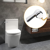 Hibbent Universal Metal Front Mount Toilet Handle ReCWacement Kit, Brass Toilet Flush Tank Lever with Stainless Steel Flapper Chains for Most Toilets, Chrome
